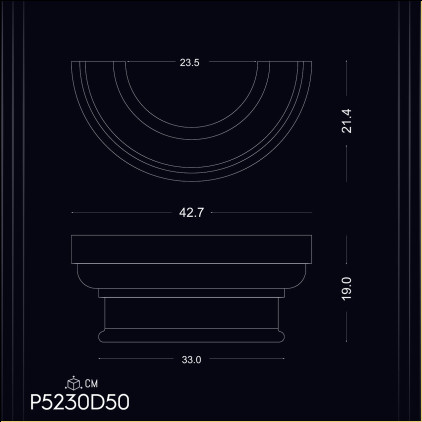 Coloane Poliuretan Decorative Stil Doric, Corintian, Otoman - Modele Decorații P5230D Design Idei Decorațiuni