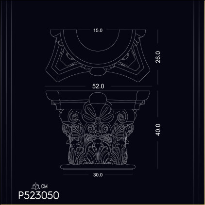 Polyurethane Column Cap P523050 Easy Installation: Practical Alternative Decoration Models to Stone and Wood Design and Ideas
