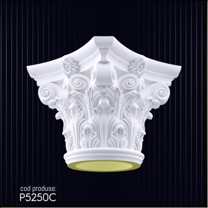 Poliuretan Coloane Capitale P5250 - Aplicații Vaste: Modele de Decorațiuni cu Coloane din Poliuretan pentru Design Interior și Idei de Decorare
