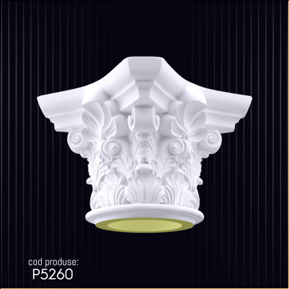 Poliuretan Colț Capitel P5260 Col și Capitel: Rezistență și Impermeabilitate la Umiditate Modele de Decor Design și Idei de Decorare