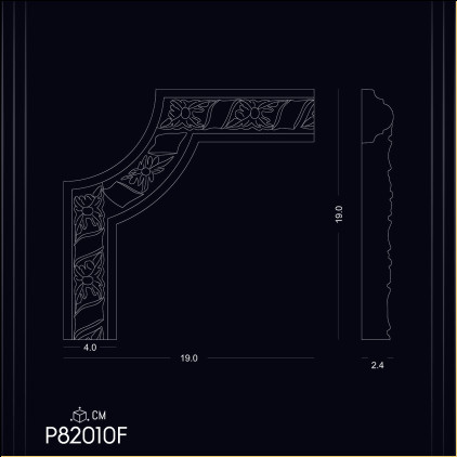 Cadru de colț din poliuretan model P82010F - Idei elegante și frumoase pentru decor și design. Modele de Decor și Inspirație pentru Idei de Amenajare