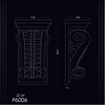 P6006 Poliuretan Consolă (Suport Decorativ) Modele Modele de Console Decorative din Poliuretan P6006: Versatilitate Excepțională și Adaptabilitate în Designul de Decor