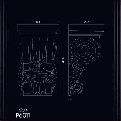 P6011 Poliuretan Consolă (Suport Decorativ) Modele Transformați-vă casa într-un vis cu suporturi de perete din poliuretan P6011 - Idei și modele de design pentru decorarea interioarelor