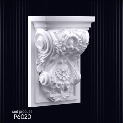 P6020 Poliuretan Consolă (Suport Decorativ) Modele Poliuretan Corbel P6020: Eleganță și Stil în Designul Decorului - Modele și Idei de Decorație cu Poliuretan Konsol P6020