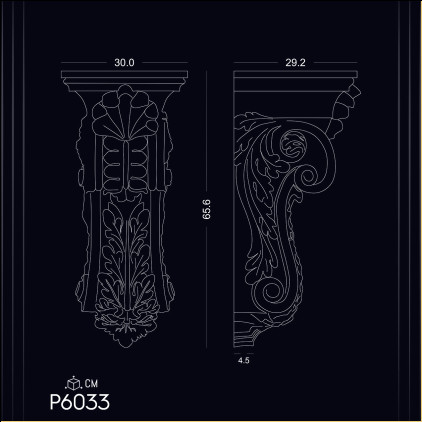 P6033 Poliuretan Consolă (Suport Decorativ) Modele Optimizarea Suprafeței Corbelului din Poliuretan P6033: Selectarea Corectă a Consolului și a Greutății Maxime pentru Modele de Decor și Idei de Design