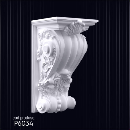 P6034 Poliuretan Consolă (Suport Decorativ) Modele Poliuretan Corbel P6034 Modele Decorative Consolă Producție Durabilă Idei de Design și Exemple pentru Decorațiuni