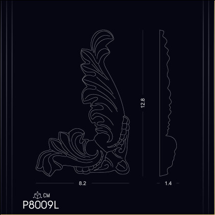 Poliuretan Decorativ P8009L Ornamente și Decorațiuni de Perete din Poliuretan - Diversitatea și Modelele Decorațiuni Design și Idei Inspiratoare de Decorație