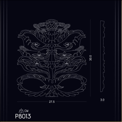 Poliuretan Decorativ P8013 - Modele de Ornamente din Poliuretan pentru Pereți | Idei de Design și Decorațiuni pentru Îmbogățirea Esteticii