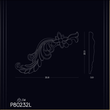 Ornamente din Poliuretan P80232L: Măiestrie și Detalii în Decorațiuni de Perete din Poliuretan - Modele și Idei de Design pentru Decoruri