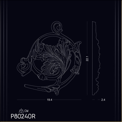 Ornamente din Poliuretan P80240R pentru Personalizarea Locuinței sau Biroului cu Decorațiuni Unice și Modele de Design - Idei de Decorare