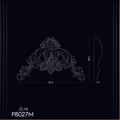 Decorațiuni Elegante din Poliuretan P8027M - Modele și Idei de Design pentru Ornamente de Perete din Poliuretan