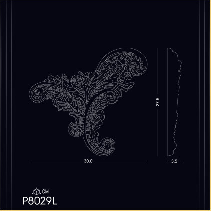 Ornamente Sofisticate din Poliuretan P8029L - Modele și Idei de Decorare cu Design Exclusiv P8029L