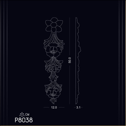 Poliuretan Ornamente P8038 - Modele de Decor SÜS pentru Adăugarea de Profunzime și Caracter Coloanelor și Spațiilor - Idei de Design și Exemple de Decorații