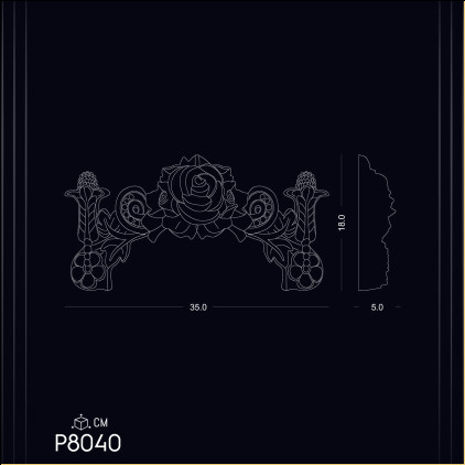 Poliuretan Decorativ P8040: Materialul Ideal pentru Ornamente și Decorațiuni. Modele de Decorație a Pereților, Design și Idei de Decor.