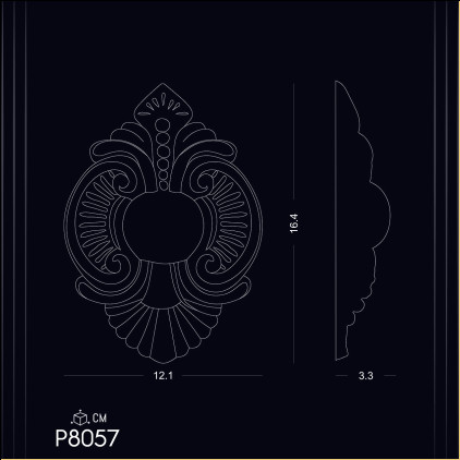 Poliuretan Decorativ P8057 - Investiție în Calitate cu Ornamente de Perete din Poliuretan: Modele de Design și Idei de Decorație