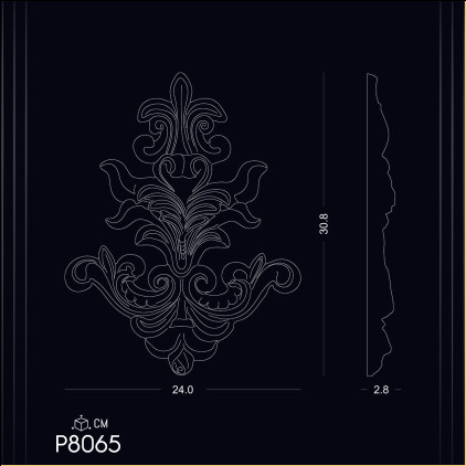 Decorative Polyurethane Ornaments P8065 - Unique Design Wall Decorations Ideas and Samples