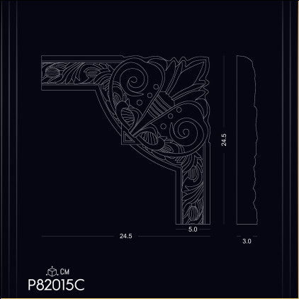 Decorativ Coltare de Brau cu Model P82015C din Poliuretan - Stil & Sofisticare