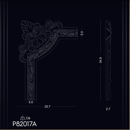 Cadre de colț din poliuretan P82017A pentru Design Clasic și Eleganță în Decor Interior: Idei și Modele de Decorație