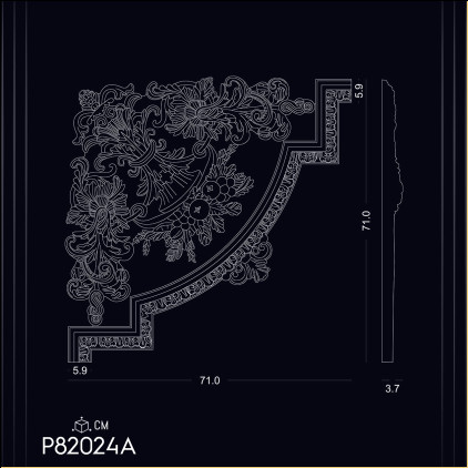 Model de Colț din Poliuretan P82024A și Cataramă din Poliuretan P82024A - Designuri Estetice și Pragmatice pentru Decorațiuni, Idei și Exemple