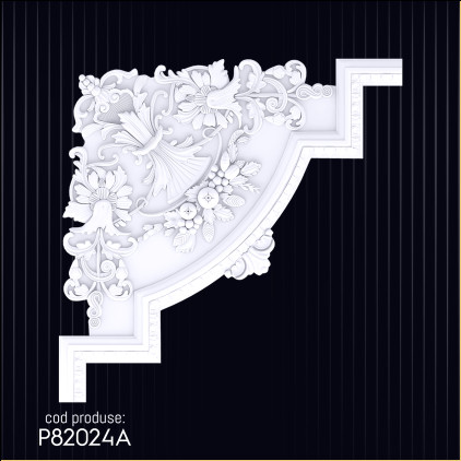 Model de Colț din Poliuretan P82024A și Cataramă din Poliuretan P82024A - Designuri Estetice și Pragmatice pentru Decorațiuni, Idei și Exemple