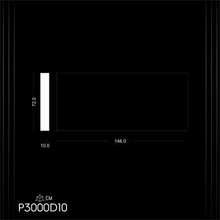 P3000D10 Poliuretan Panouri Simple Modele Panou Decorativ 3D din Poliuretan pentru Perete 72x146 cm