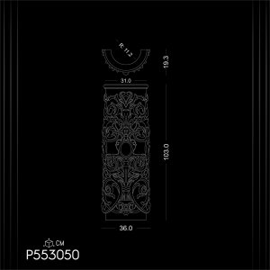 Polyurethane Patterned Column Base P553050: Weather and Humidity Resistant Polyurethane Columns - Design Models and Decoration Ideas