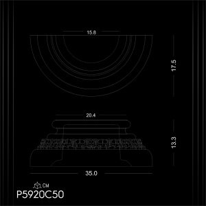 Poliuretan Baza Colona P5920C50 Elemente de Design Adăugate: Modele Rezistente de Decor pentru Baza Coloanelor Idei de Design și Exemple