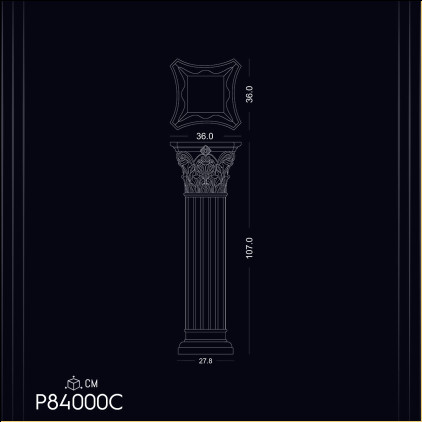 P84000C Capitetel coloana din poliuretan .Coloane corintice dorice si capiteluri