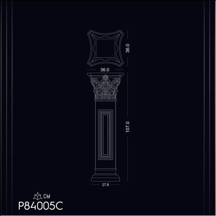 P84005C Coloană din poliuretan decorativ doric 