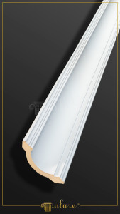 P81601 Poliuretan Cornișe Simple Modele Cornișă Netedă din Poliuretan 10x10 cm Profil Tavan