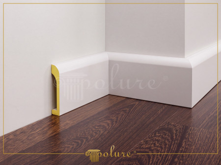 P180100 Poliuretan Plinte Modele Plintă Neteză din Poliuretan 10x2 cm Model Drept P180100