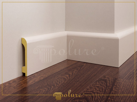 P180120 Poliuretan Plinte Modele Plintă Albă Netedă din Poliuretan 12 cm pentru Perete