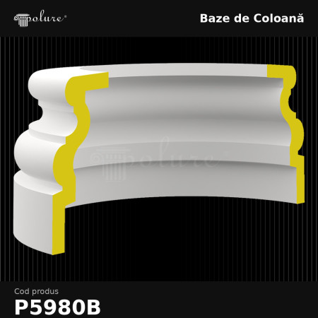 Bază Coloană Poliuretan 98x98 cm Model Profilat