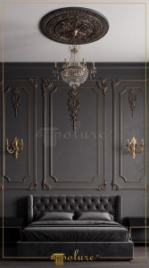 Amenajare interioară de sală de nunți cu coloane, arcuri curbate și profile decorative din poliuretan