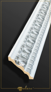 P81116 Poliuretan Cornișe cu Model Modele Cornișă Decorativă din Poliuretan cu Relief Clasic 11x11 cm