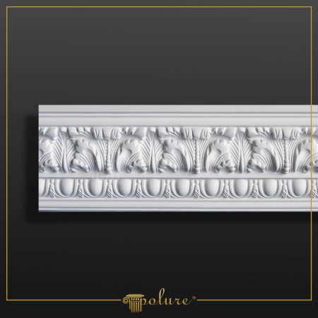 P81116 Poliuretan Cornișe cu Model Modele Cornișă Decorativă din Poliuretan cu Relief Clasic 11x11 cm