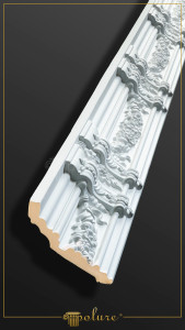 P81132 Poliuretan Cornișe cu Model Modele Cornișă Decorativă din Poliuretan cu Relief 11x13 cm