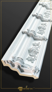 P81159 Poliuretan Cornișe cu Model Modele Cornișă Decorativă Poliuretan cu Model Floral 16x17 cm