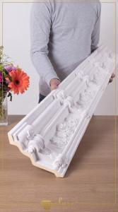 P81159 Poliuretan Cornișe cu Model Modele Cornișă Decorativă Poliuretan cu Model Floral 16x17 cm