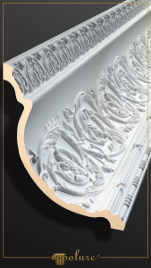 P81170 Poliuretan Cornișe cu Model Modele Cornișă Decorativă din Poliuretan cu Relief Clasic 39x32 cm