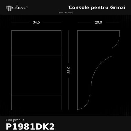 Tavan rustic cu grinzi decorative din poliuretan imitație lemn și perete placat cu profile buștean.