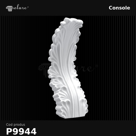 P9944 Poliuretan Console Modele Consolă Decorativă Poliuretan cu Frunze 14x15x44 cm