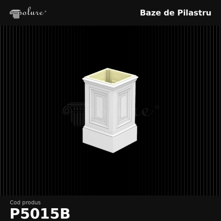Bază decorativă pentru pilastru 17x17x30 cm din Poliuretan