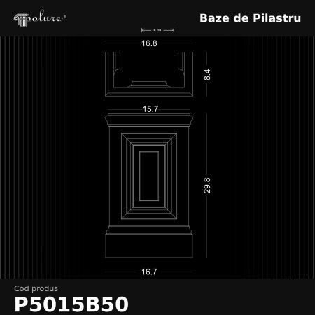 D5015B50 Pilaster Sütun Alt Kaide