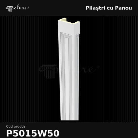 Pilastru decorativ din poliuretan 8x15x240 cm pentru fațade