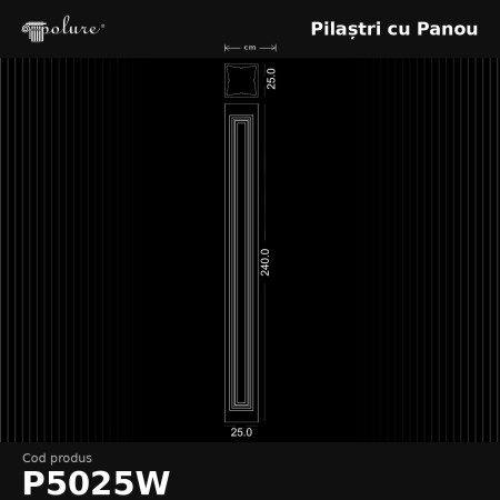 Produs decorativ din poliuretan - pilastru 25x25x240 cm