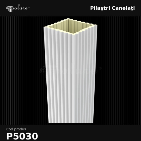 Pilastru canelat, produs decorativ din poliuretan 30x30x240 cm