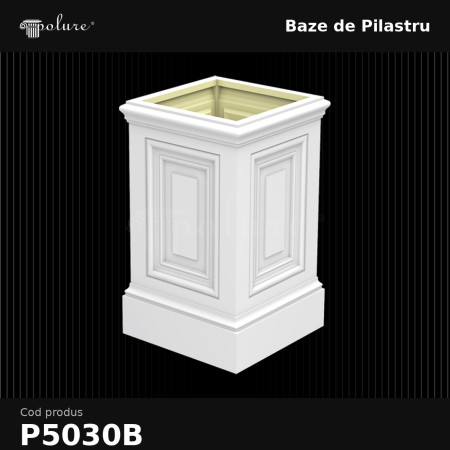 Produs decorativ din poliuretan – bază pilastru 34x34x56 cm