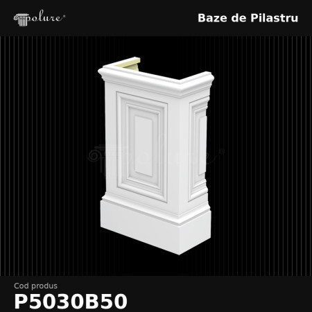 Baza de pilastru, produs decorativ din poliuretan 17x34x56 cm