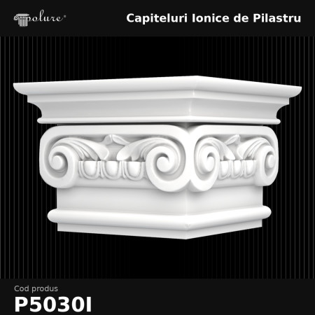 Capitel ionic pentru pilastru 42x42x29 cm din Poliuretan